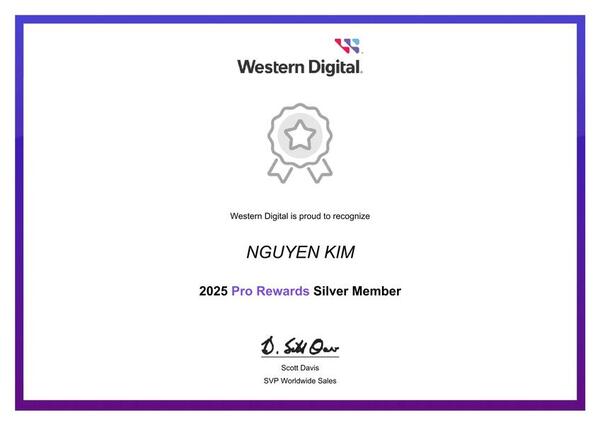 Chương trình tri ân thành viên bạc của Western Digital năm 2025 - Thiết Bị Mạng, Thiết Bị Văn Phòng Nguyên Kim - Công Ty TNHH Vi Tính Nguyên Kim
